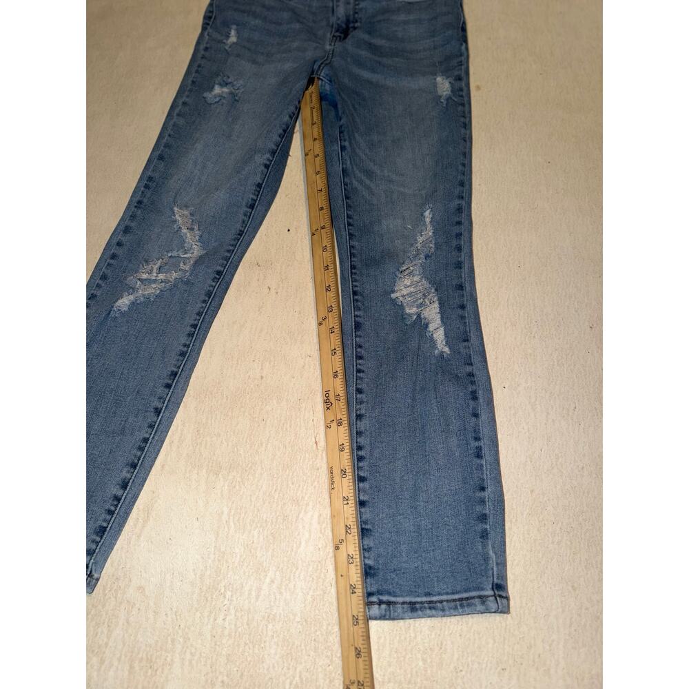 Judy blue women’s distressed relaxed fit blue jean - Picture 8 of 16